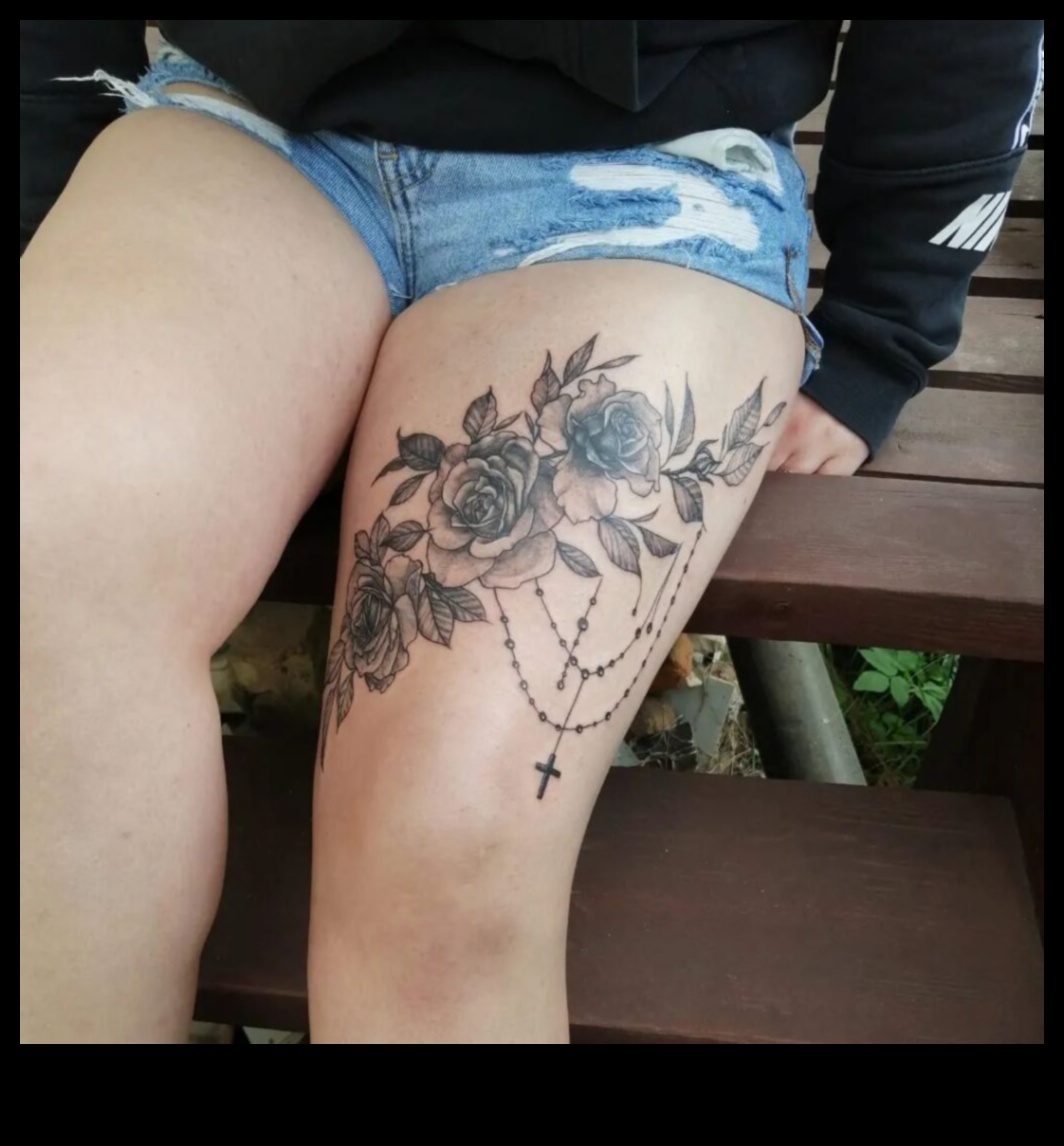 قماش معبر: أسلوب راقي مع وشم جريء على الساق