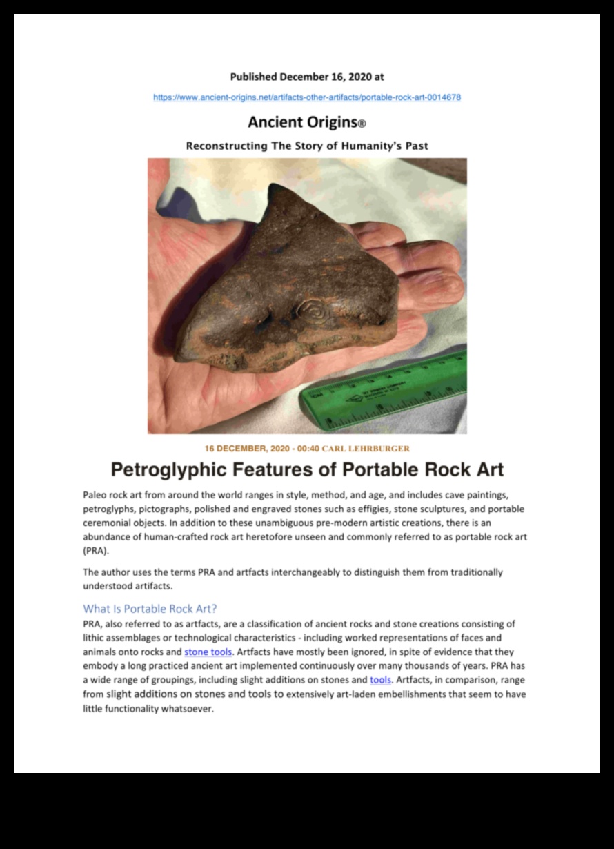 الصور التوضيحية المحمولة: الفن الغامض للنقوش الصخرية