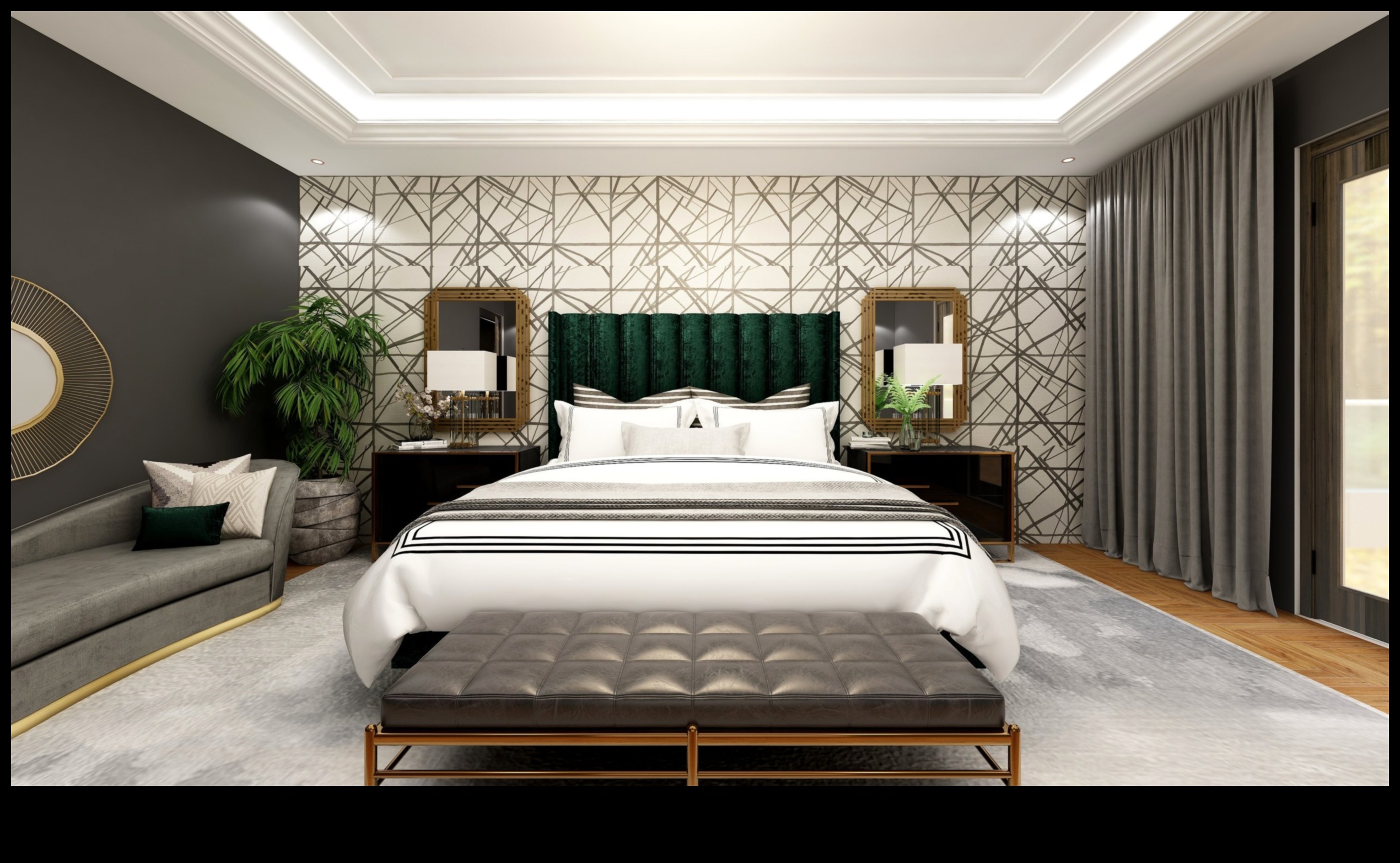 ديكور غرفة نوم هوليود جلام للرفاهية