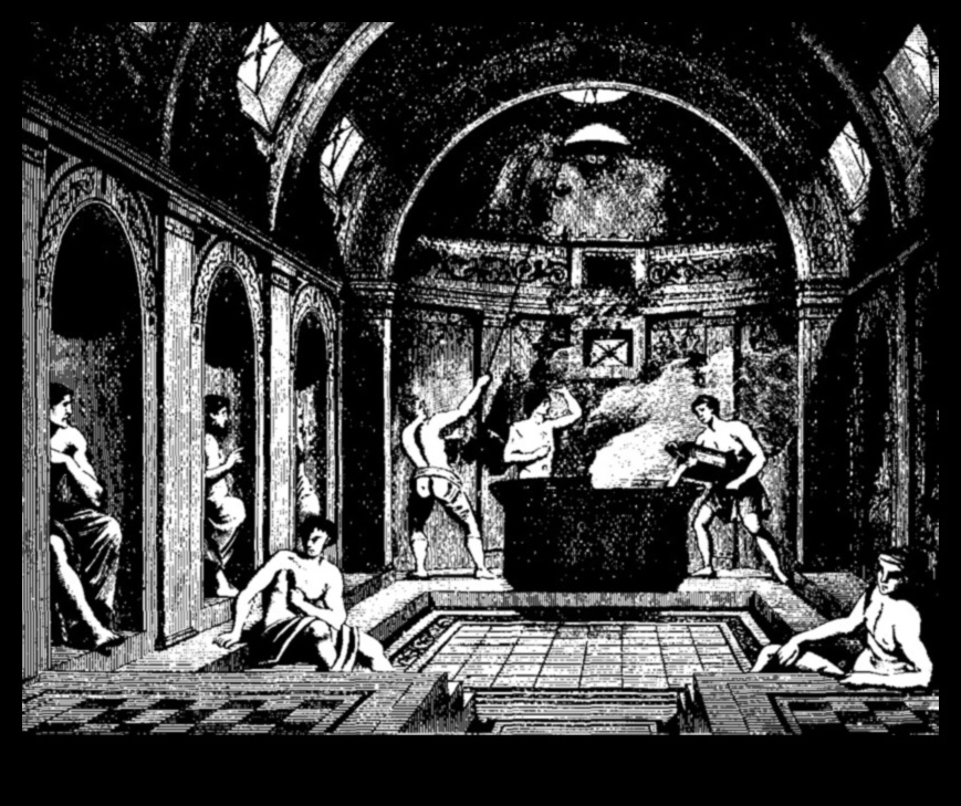 فرش البلنيوم: مشاهد الحمامات الرومانية في الفن